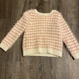 Cynthia Rowley pink and white sweater